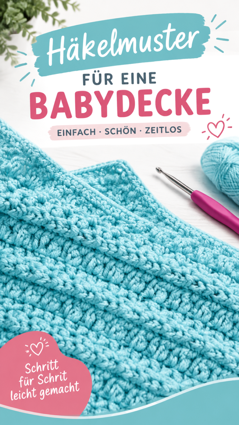 Häkeldecke für Babys  einfache Babydecke mit kostenlosem Muster