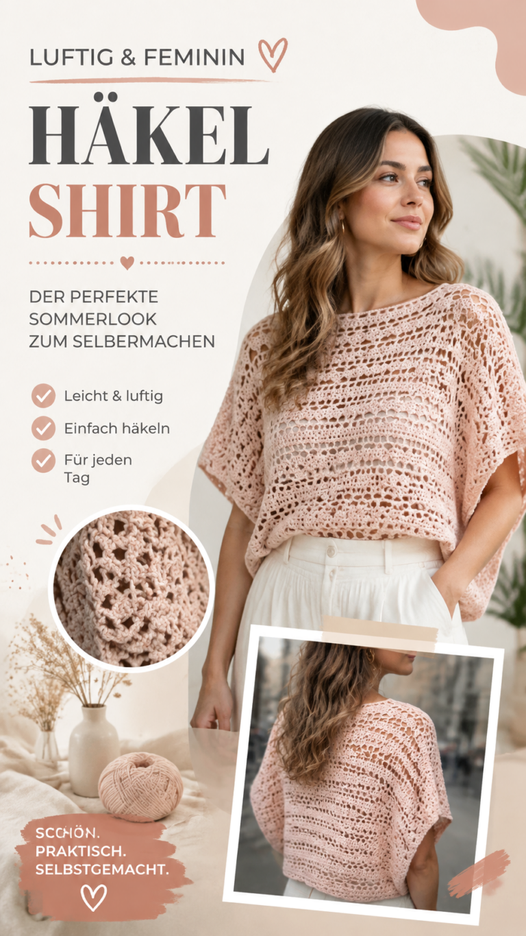 Moderne Häkelbluse  elegante Häkeloberteile für Damen