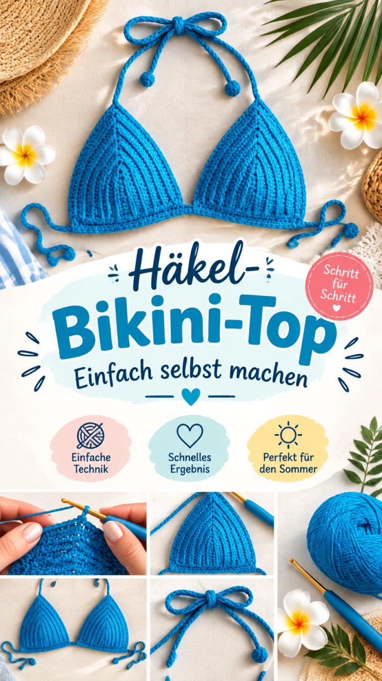 Kostenlose Häkelanleitung Bikini Top häkeln für den Sommer