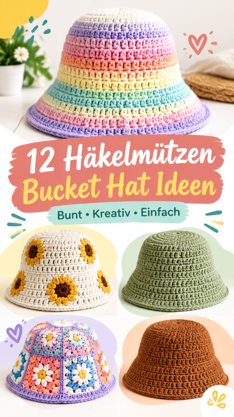 Häkel-Bucket-Hut Trendige Hut-Ideen zum Selbermachen