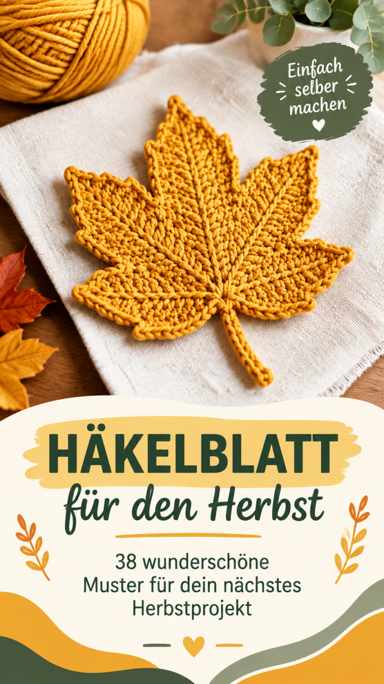 Häkelanleitung Blatt 38 schöne florale Muster für Herbstprojekte