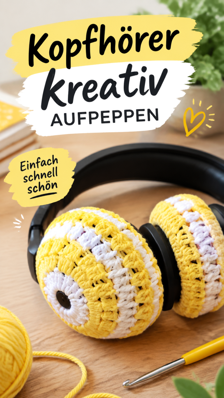Gehäkelte Kopfhörerhülle  DIY Zubehör für Kopfhörer
