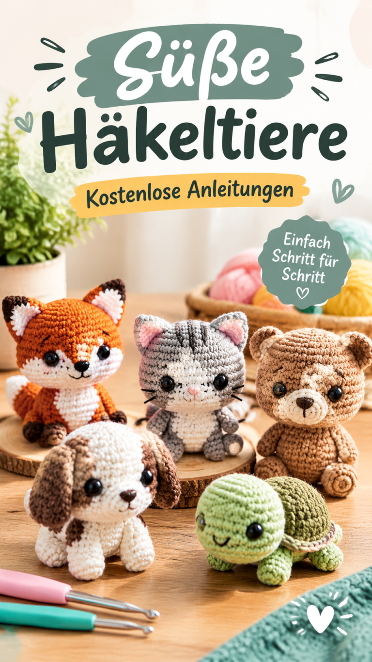Minecraft Häkeln Niedliche Amigurumi Tiere mit kostenlosen Anleitungen