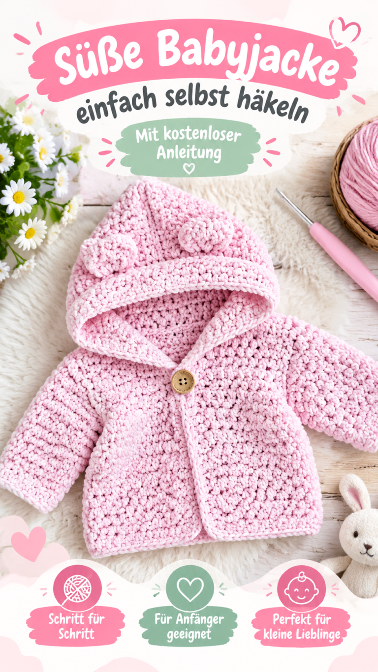 Süße Babyjäckchen häkeln Kostenlose Häkelmuster für Babys