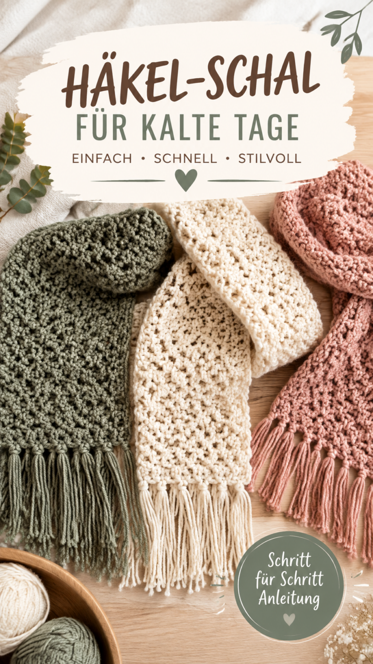Häkel Schal Anleitung  Gemütlicher Winter Schal zum Selbermachen