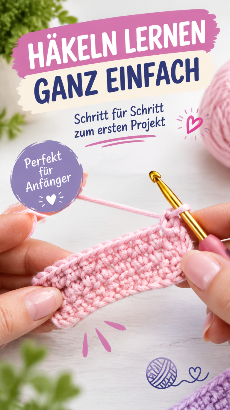 Einfaches Häkel-Tutorial für Anfänger  Schritt für Schritt lernen