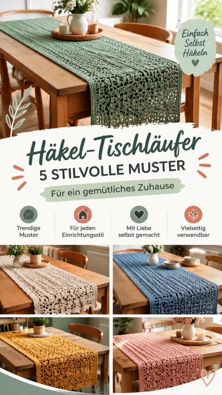 Häkel-Tischläufer Schöne Muster und kostenlose Häkelanleitungen