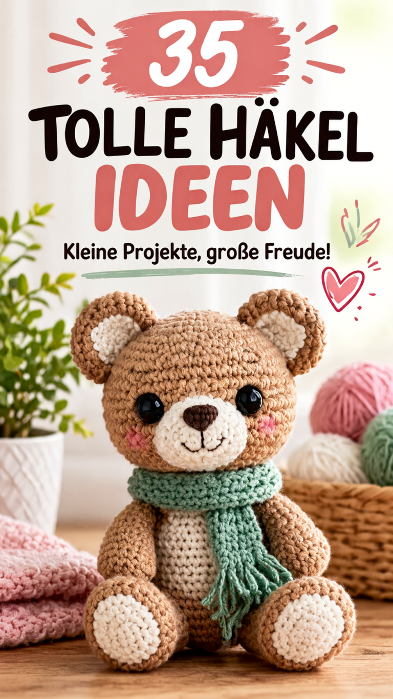 Weihnachtliche Häkelideen Süße Rentier Amigurumi Geschenke selber machen