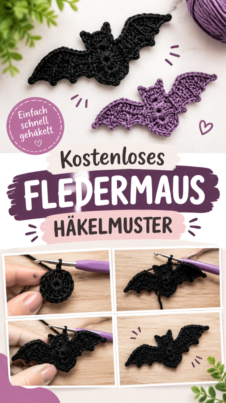 Kreative Häkelideen Süße Fledermaus-Anhänger einfach selber häkeln
