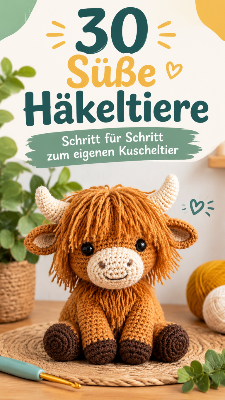 Kostenlose Häkelanleitung Niedliche Kuh als Kuscheltier häkeln