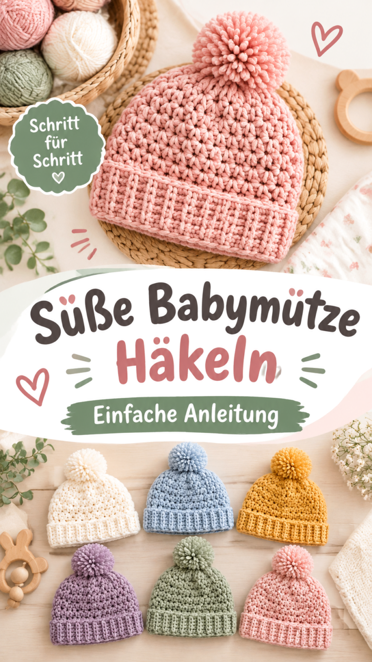 Häkelgeschenke für Babys Süße Babymützen selber häkeln als Geschenkidee