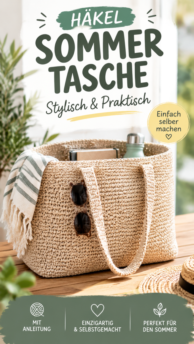 Häkeltasche selber machen Stylische und praktische Tasche für den Sommer