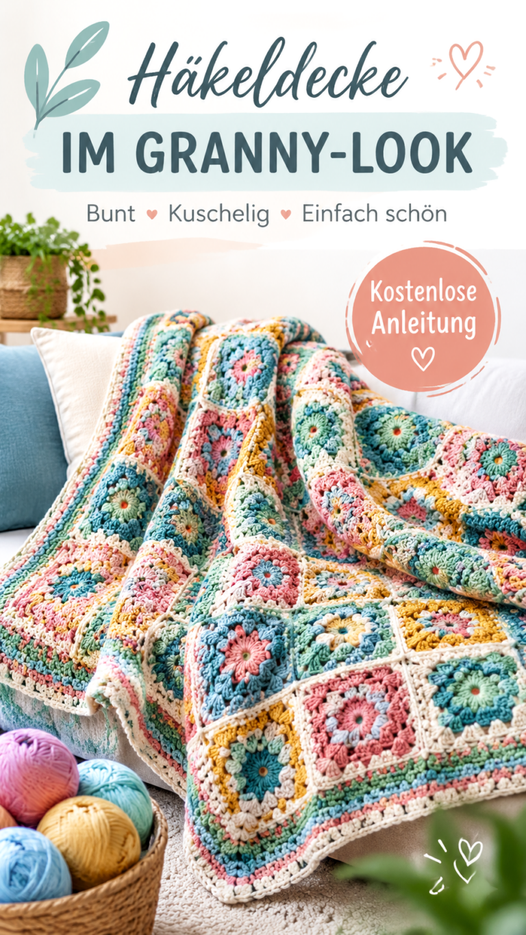 Häkeldecke Anleitung Kostenlose Crochet Blanket Muster zum Nachhäkeln