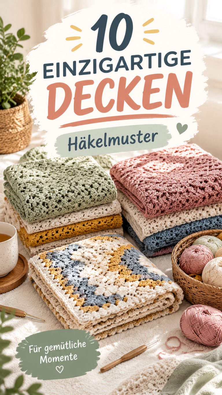 10 kostenlose Häkeldecken-Muster für Anfänger und gemütliche Wohnideen