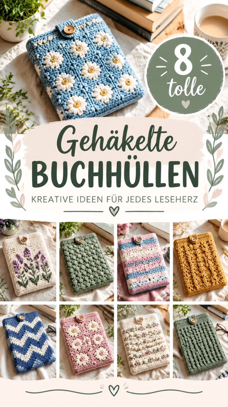 Gehäkelte Buchhülle  8 kreative Häkelideen zum Selbermachen