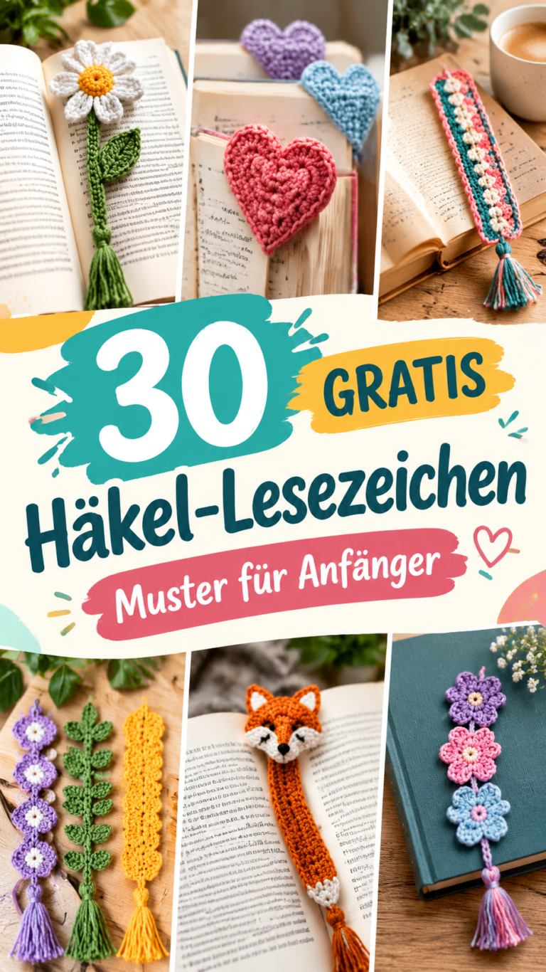 36 kostenlose Häkel-Lesezeichen Einfache Anleitungen für Anfänger