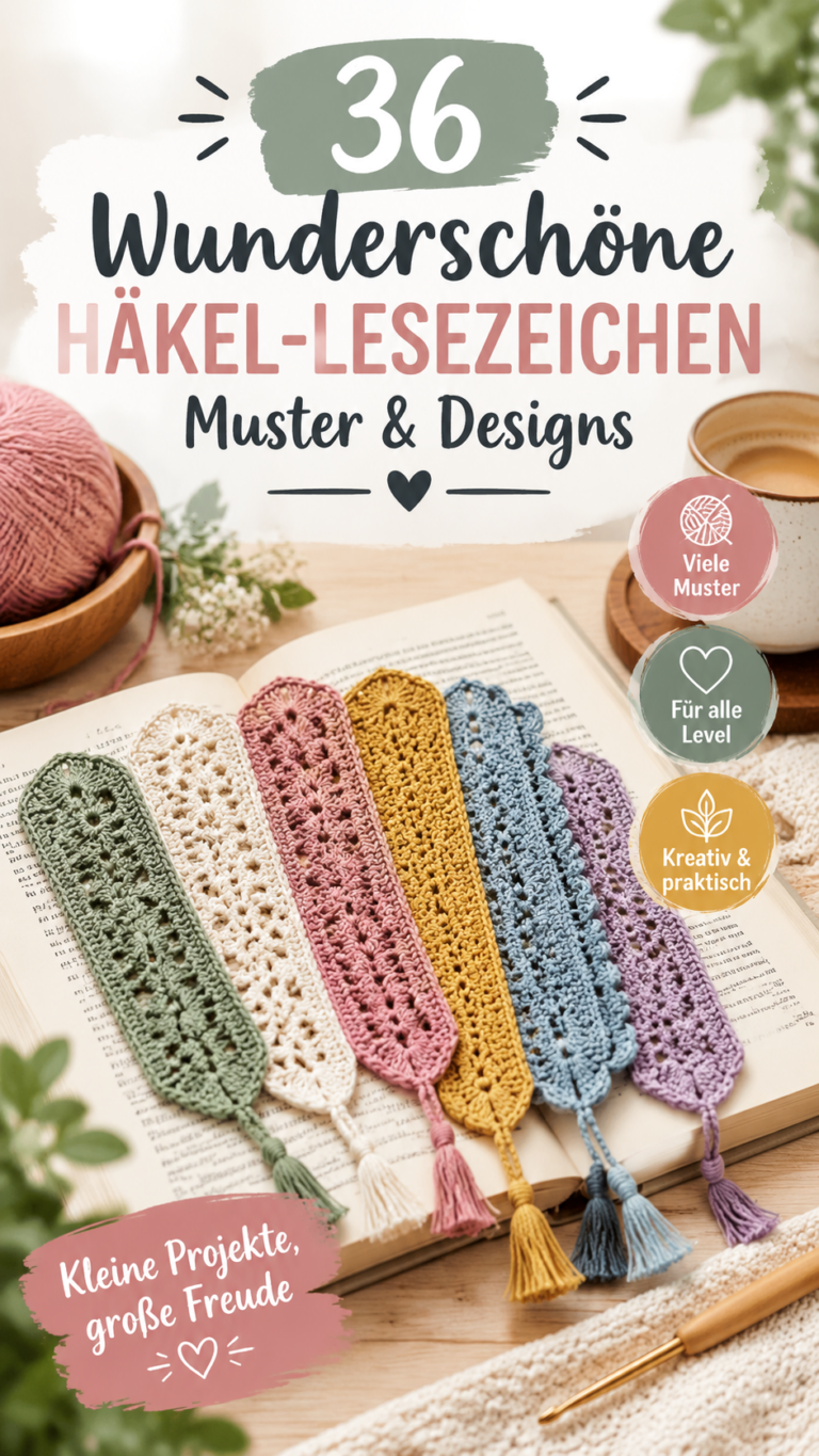 34 wunderschöne kostenlose Häkel-Lesezeichen Kreative Muster und Designs