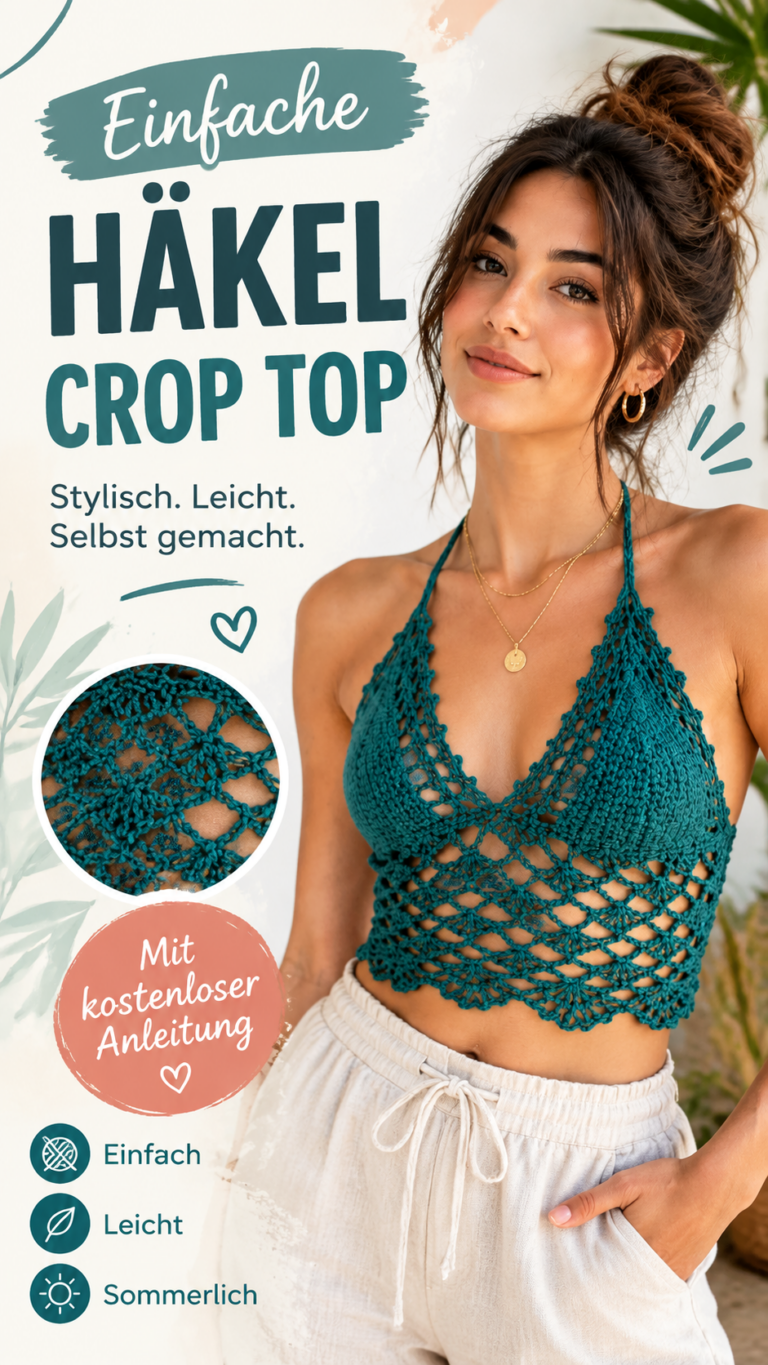 Häkel Bralette Anleitung Luftiges Crochet Crop Top selber machen