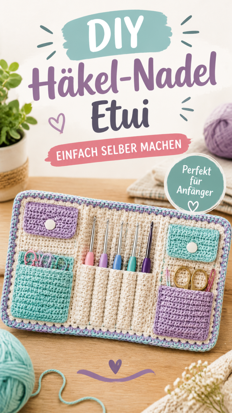 DIY Häkelnadel-Etui häkeln  praktische Aufbewahrung für deine Häkelnadeln