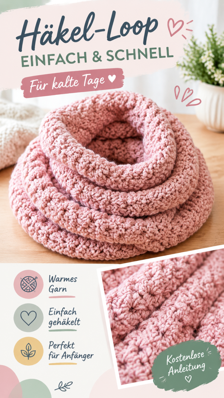 Häkelkragen Anleitung  kuscheliger Crochet Cowl für den Winter
