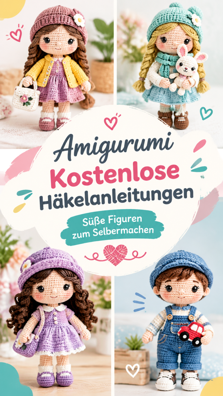 Kostenlose Häkelanleitung für Puppenkleidung  süße Puppen-Outfits