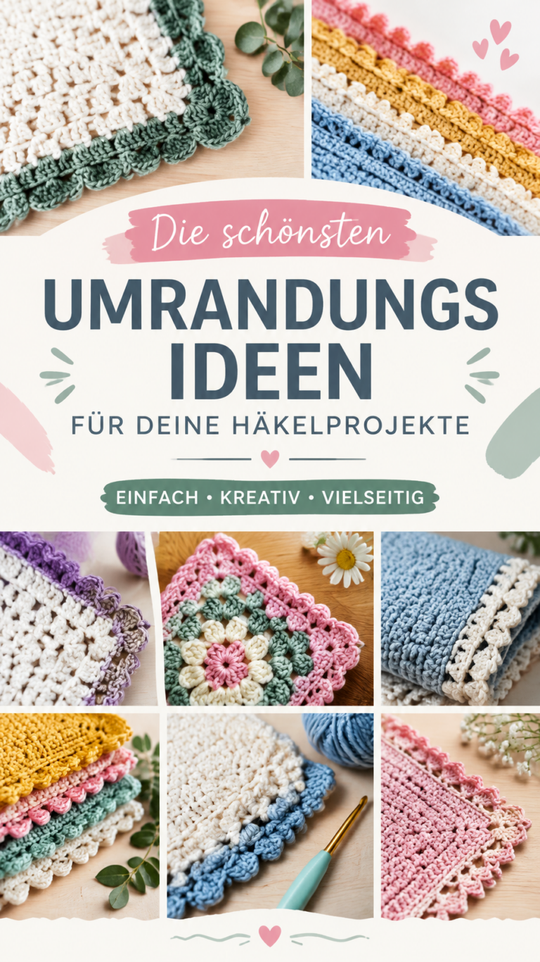 Einfache Häkelkanten  Bordüren 40 schöne Ideen für Decken und Tücher