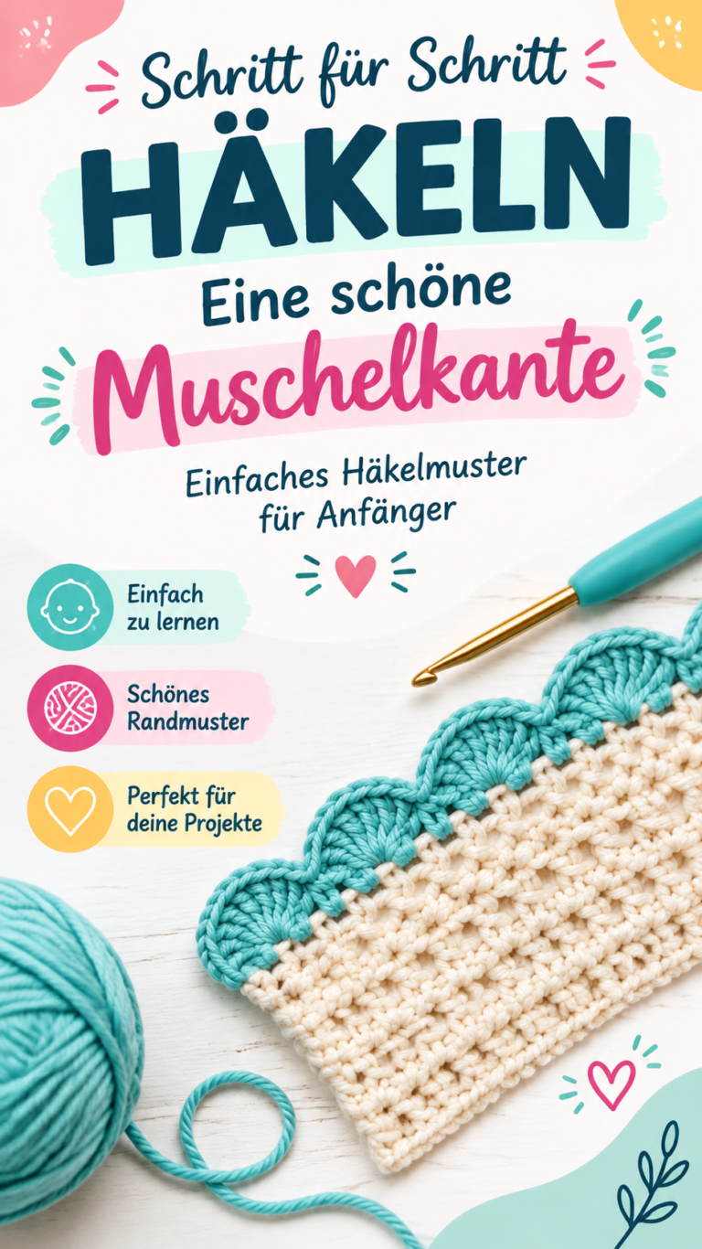 Häkelrand Muster Einfache Bordüren für Decken, Mützen und Projekte