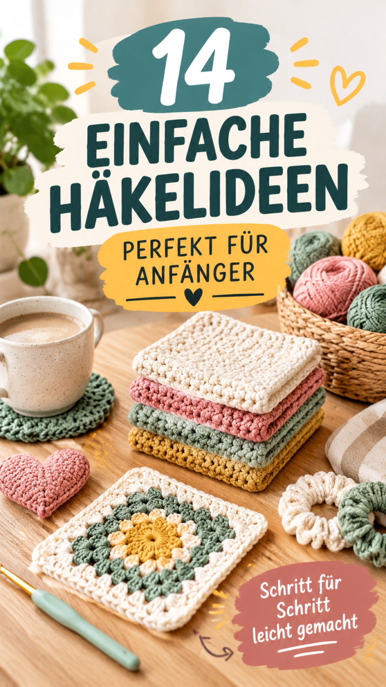 14 einfache Häkelideen für Anfänger  Schritt-für-Schritt-Anleitungen zum Nachhäkeln