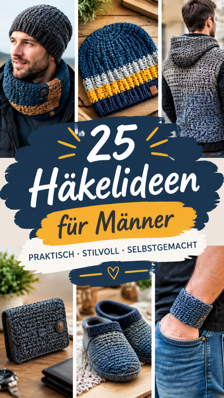 25 Häkelgeschenke für Männer Kostenlose Anleitungen für Mützen, Schals und Accessoires