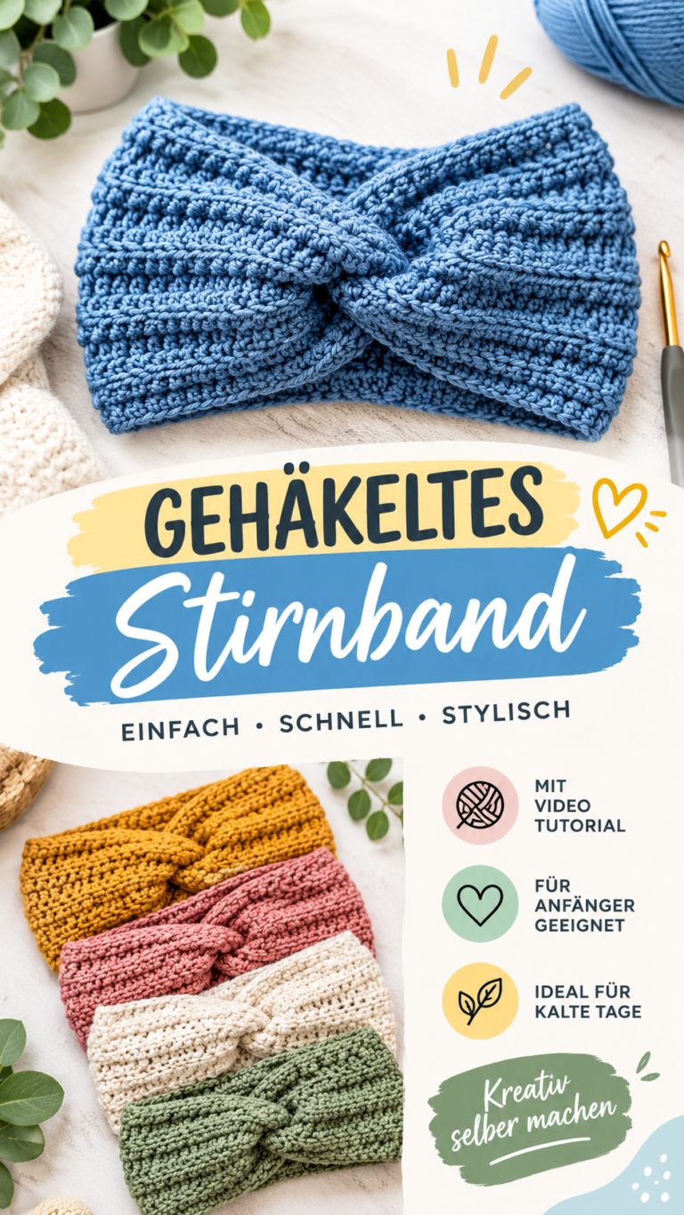 Kostenlose Häkelanleitung für ein stilvolles Stirnband mit Twist-Design