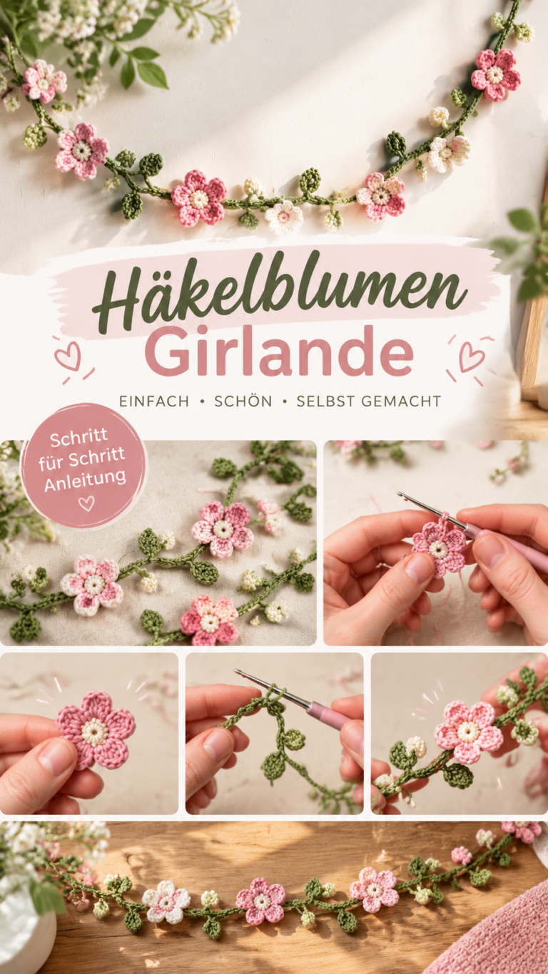 Gehäkelter Schmuck  Zarte Blumenketten und DIY Häkelaccessoires