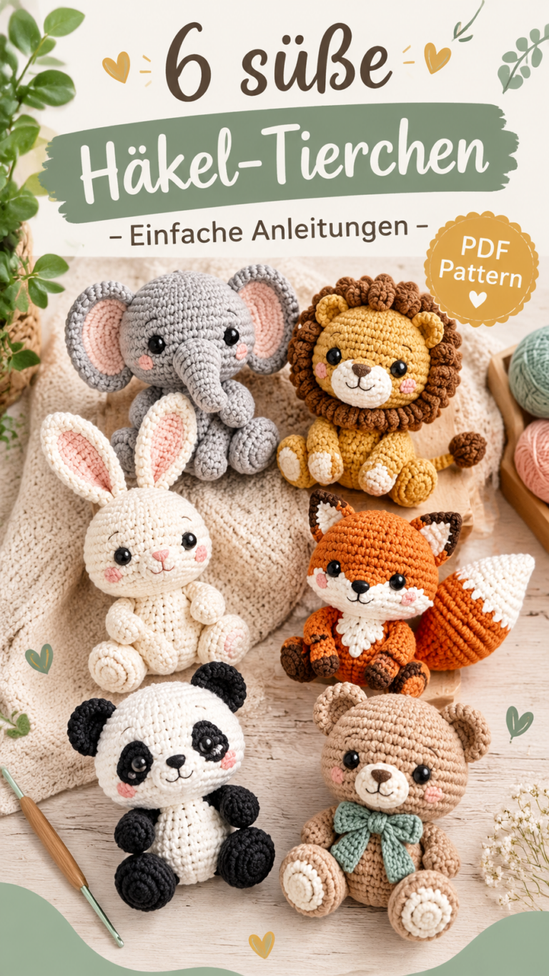 Niedliche Häkel-Schmusetücher mit Tiermotiven  kostenlose DIY-Ideen