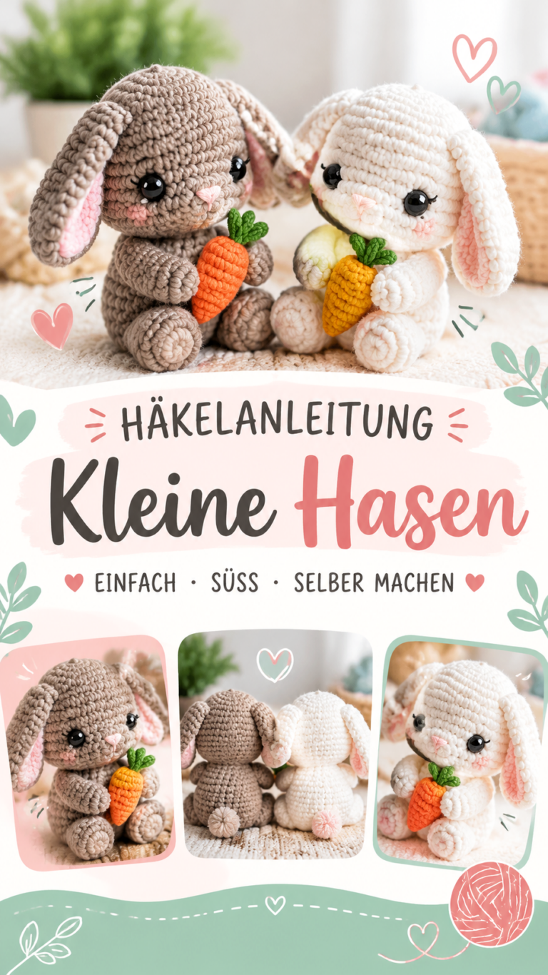 Süße gehäkelte Babymäuse  kostenlose Amigurumi Häkelanleitung