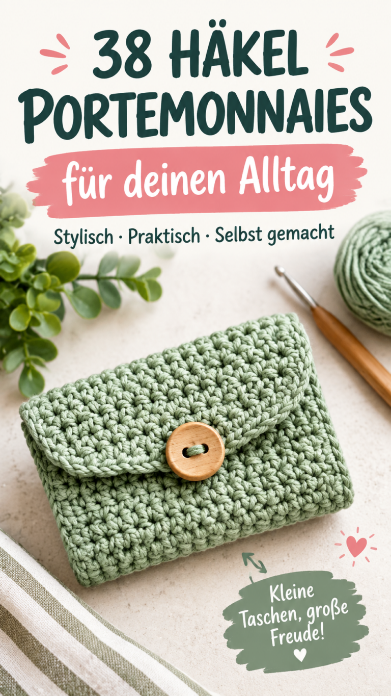 Gehäkelte Geldbörsen  süße Crochet Purses für kleine Taschen und Crossbody Bags