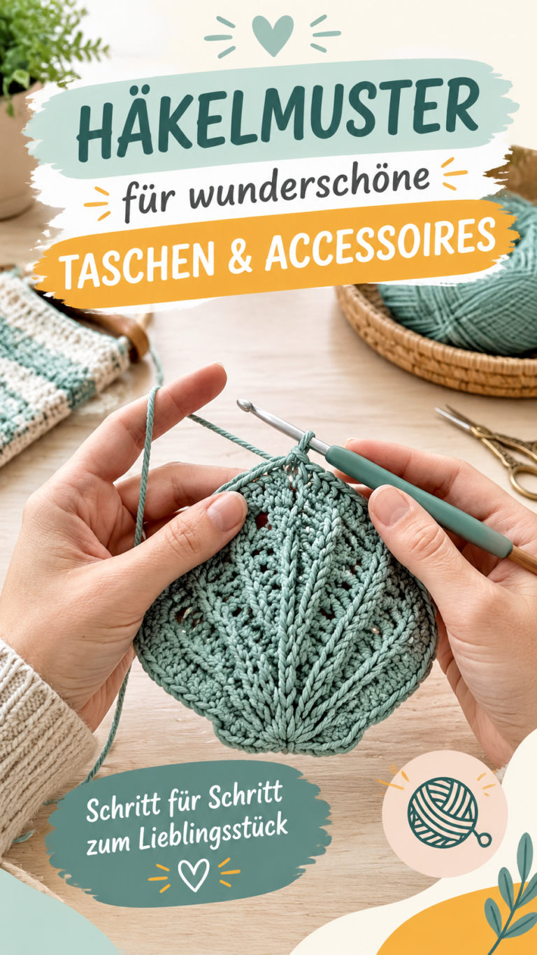 Häkelanleitung Muschelstich für Anfänger  Einfaches Häkelmuster mit Muscheloptik