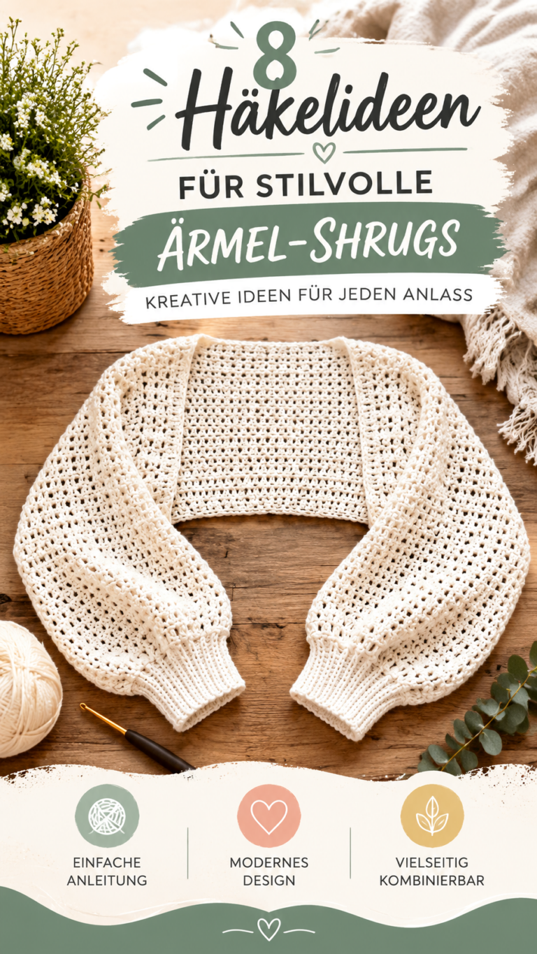 8 Ideen für gehäkelte Ärmelschruggs mit Laternenärmeln im gemütlichen Boho-Stil