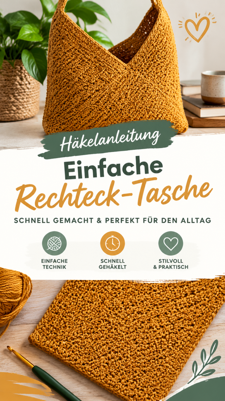 Einfache gehäkelte Umhängetasche  kostenlose Anleitung für eine stilvolle Häkeltasche