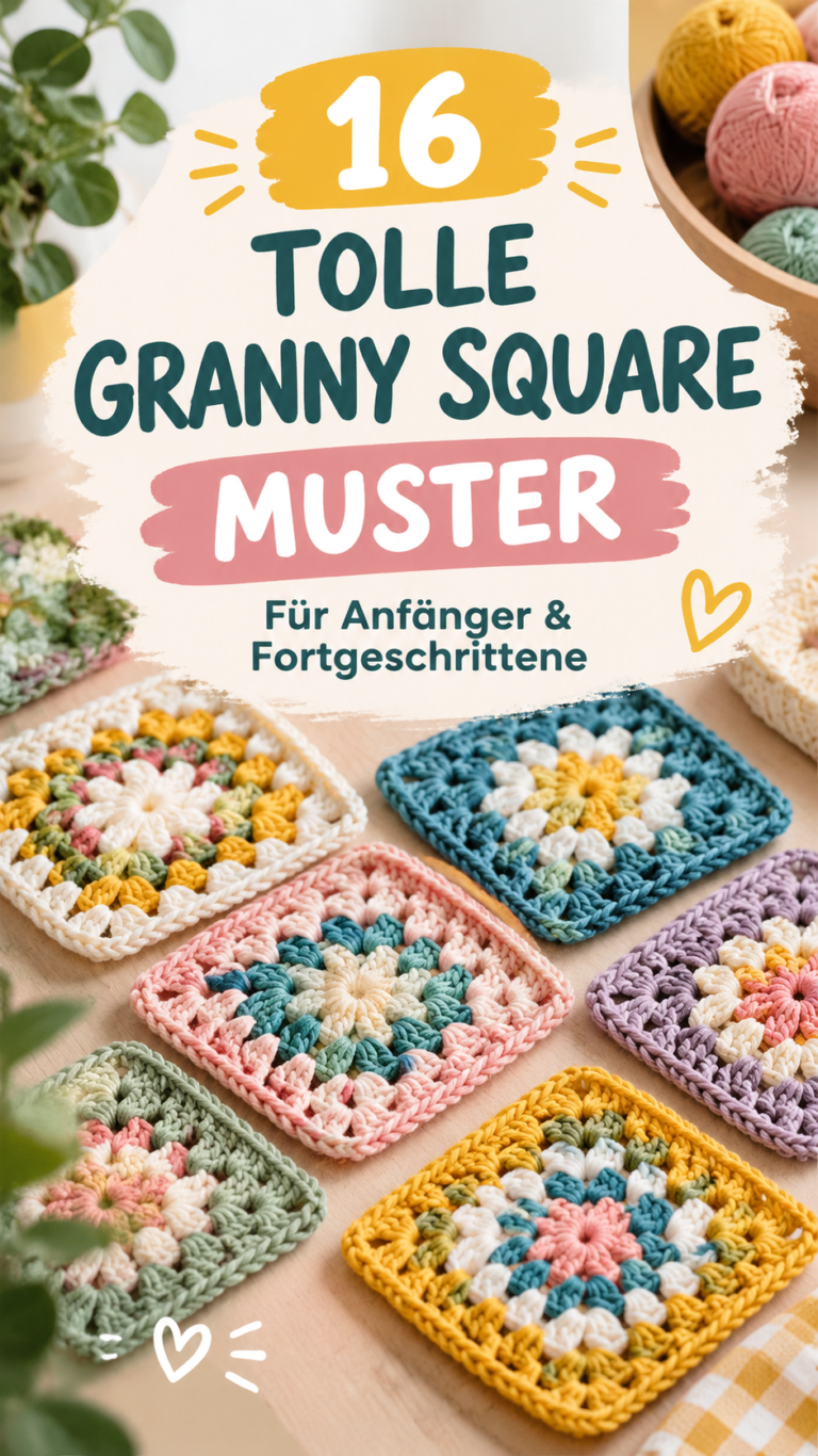 Häkelmuster Granny Squares 16 schöne Quadrat-Muster für Anfänger