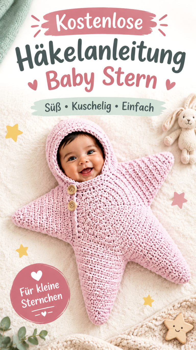 Gehäkelte Sternentasche süße Anleitung für eine Stern-Tasche