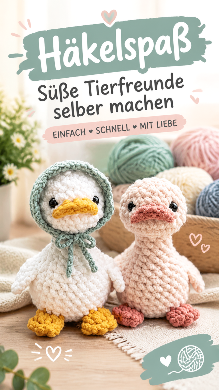 Niedliche gehäkelte Kuscheltiere  DIY-Anleitung für süße Amigurumi-Enten