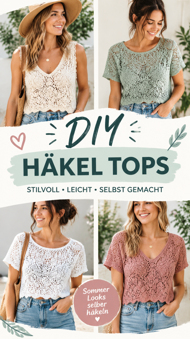 Häkel-Sommertops selber machen Luftige DIY-Crochet-Tops für den Sommer