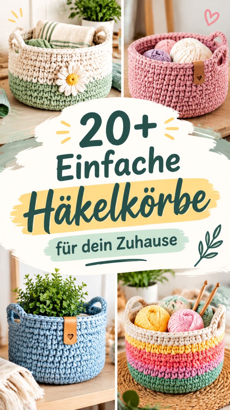 Oster-Häkelkörbe Einfache DIY-Ideen für süße Osterdeko