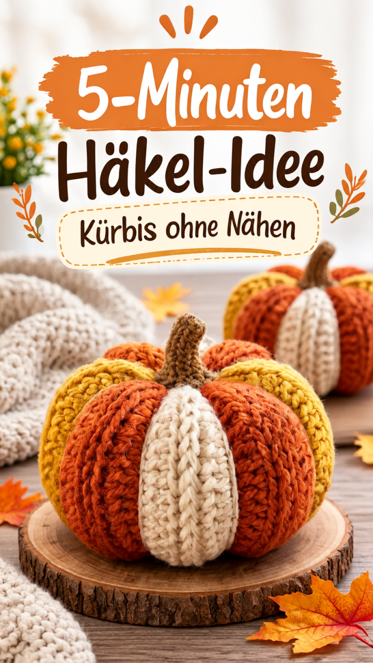Kostenlose Häkelanleitung Kürbis-Deko einfach häkeln  Herbstdeko DIY