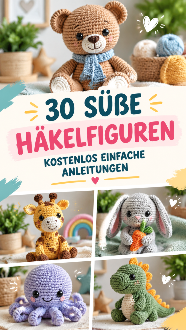 30 süße Amigurumi häkeln Kostenlose Häkelanleitungen für niedliche Kuscheltiere