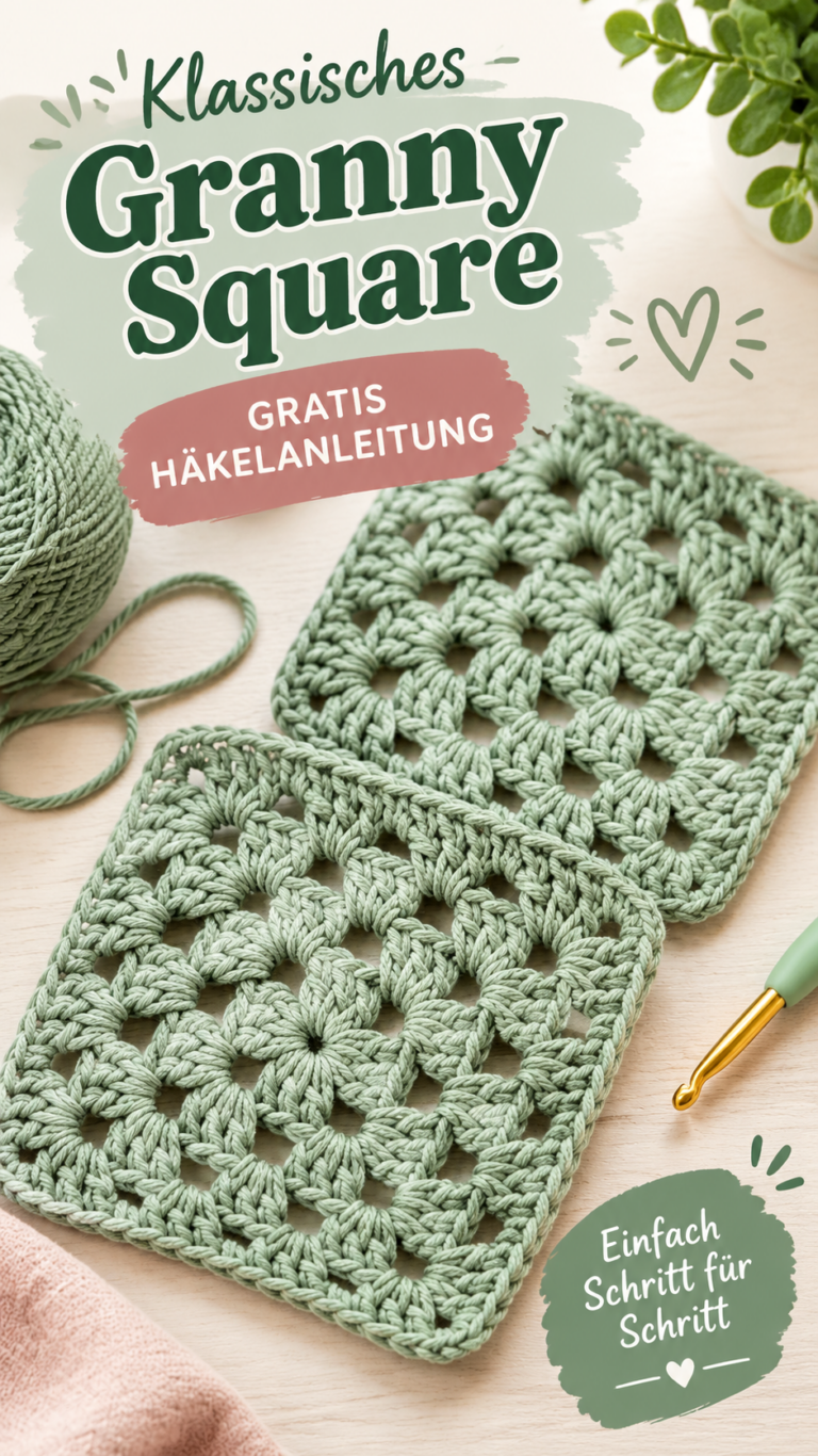 Granny Square häkeln Kostenlose Anleitung für klassische Häkelquadrate