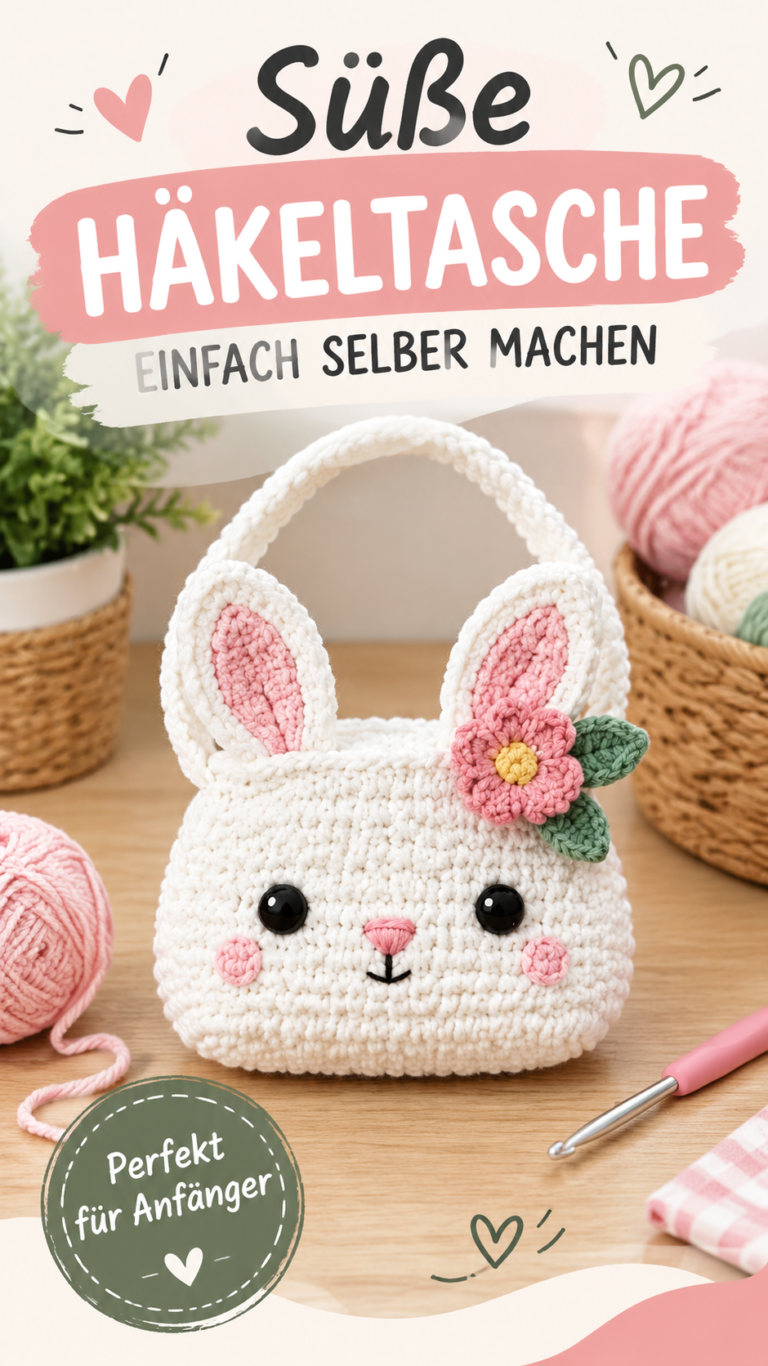 Kostenlose Hello Kitty Häkelanleitung  Süße Tasche zum Selberhäkeln