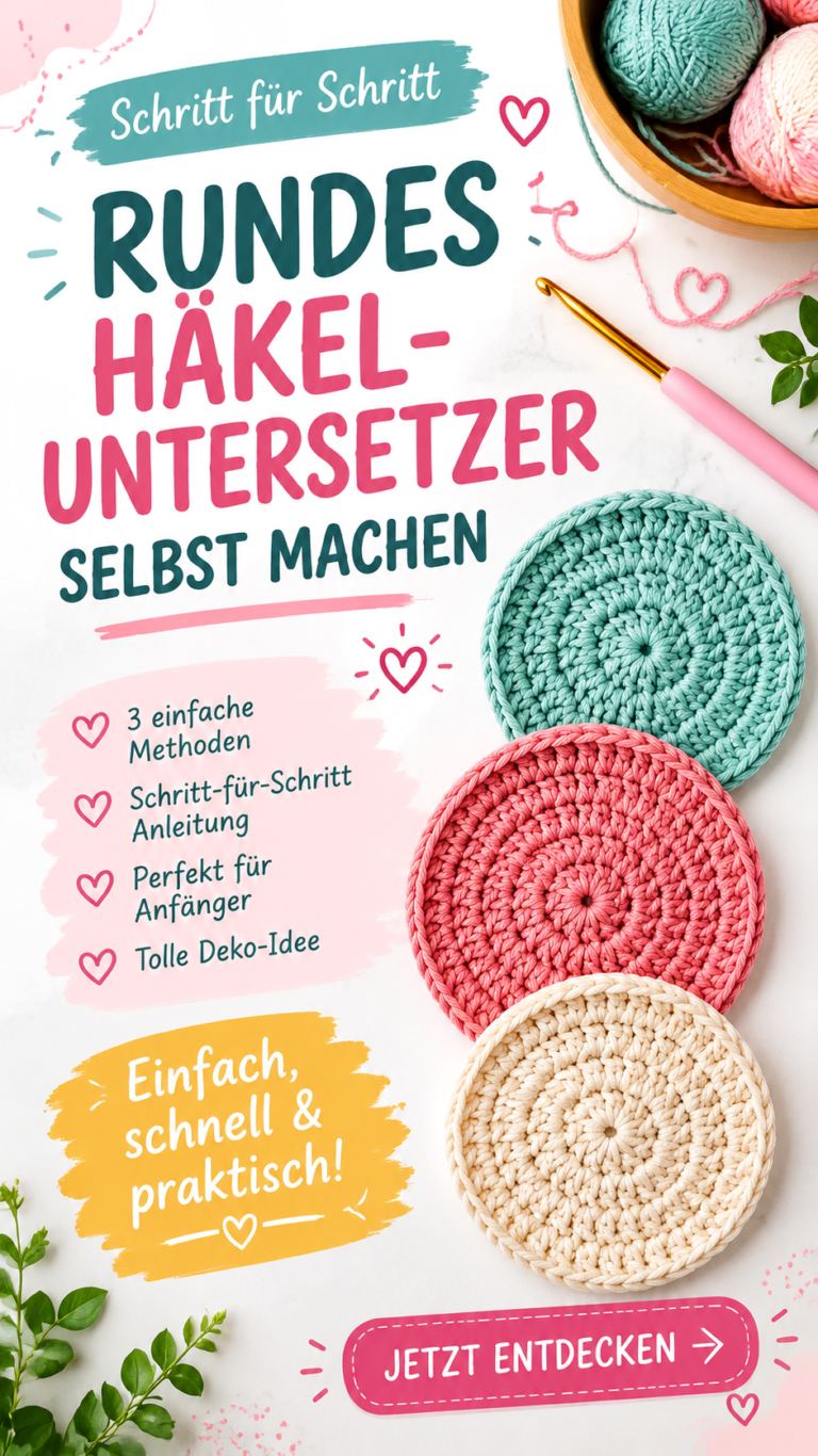 Kreis häkeln lernen Einfache Anleitung für Anfänger Schritt für Schritt