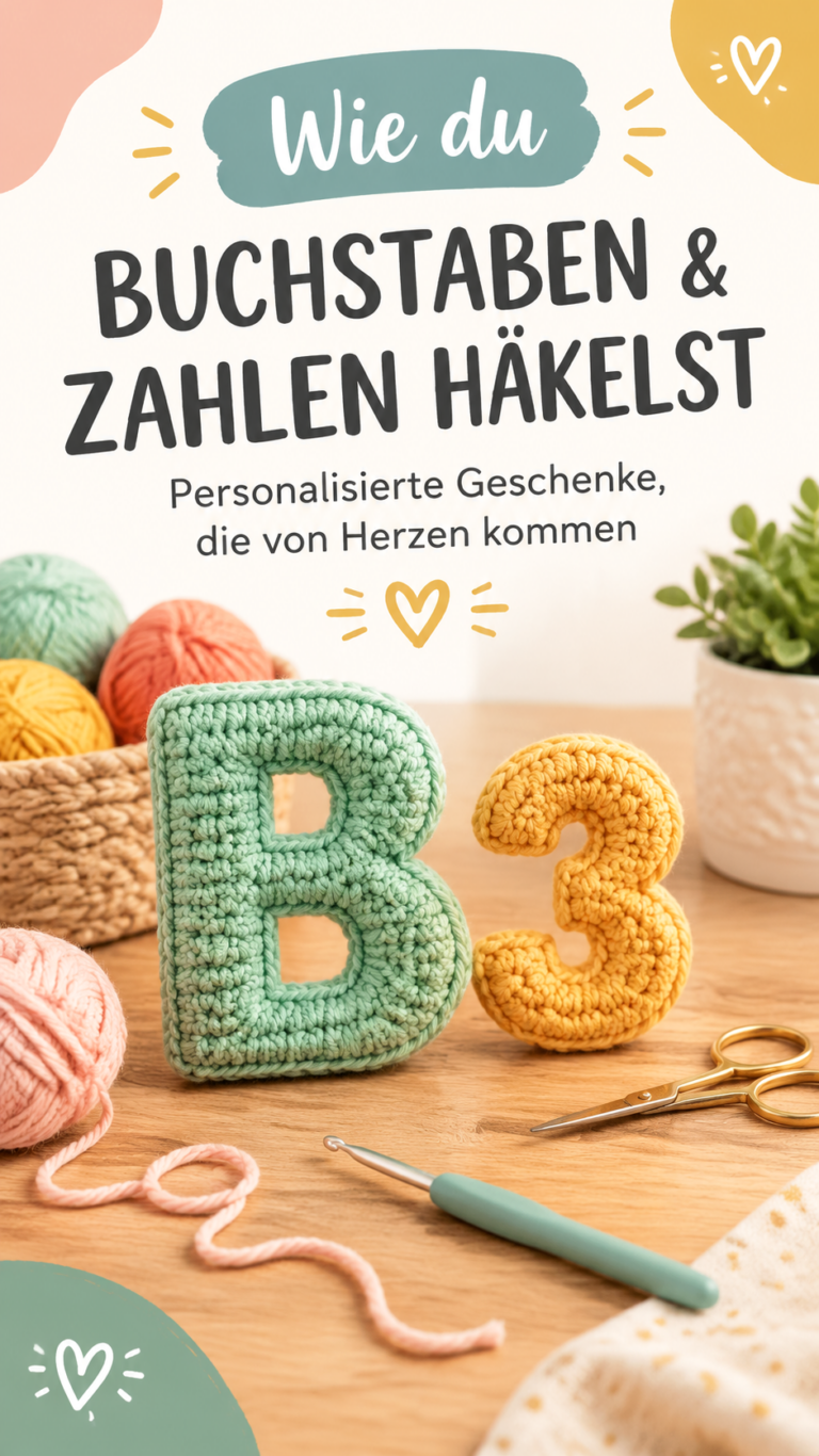 Gehäkelte Buchstaben und Zahlen Kreative Ideen für personalisierte Geschenke