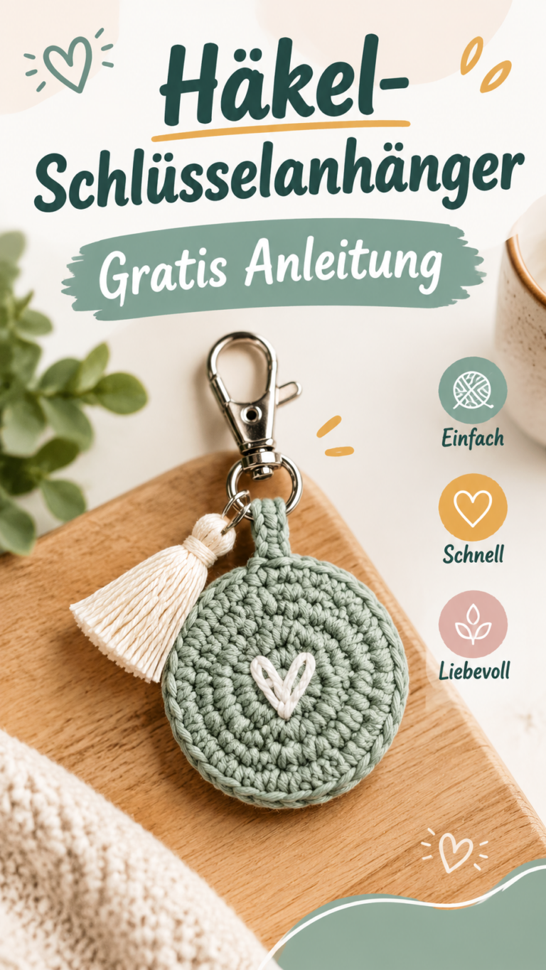 Passende Häkel-Schlüsselanhänger  einfache DIY-Idee