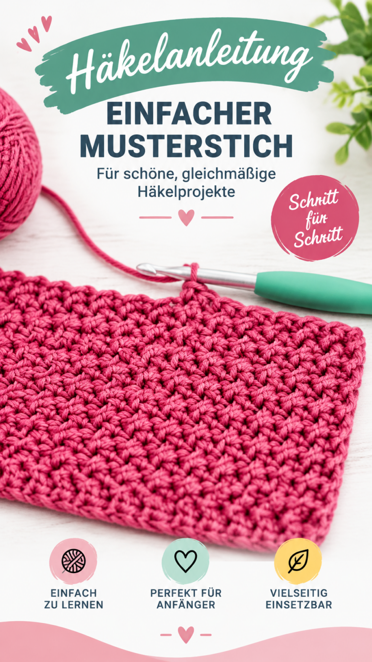 Moss Stitch häkeln Einfache Häkelanleitung für Anfänger
